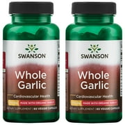Swanson Whole Garlic - Made with Organic Garlic 700 mg 60 Veg Caps 2 Pack