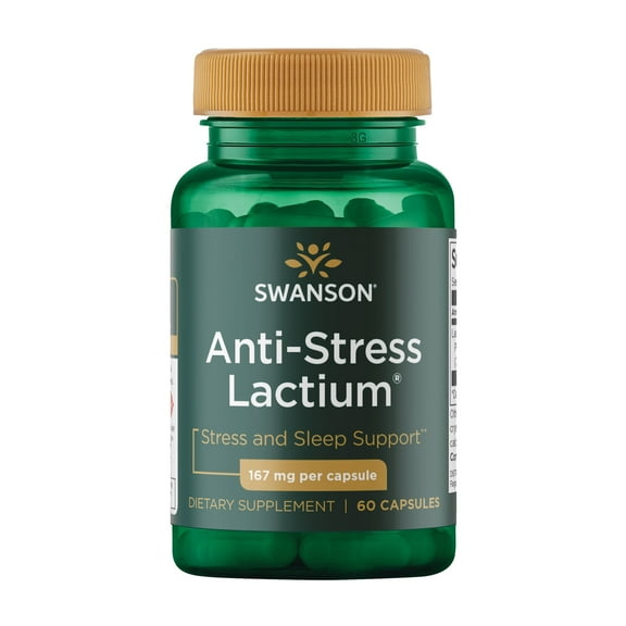 Swanson Women's Anti-Stress Formula (Lactium) - Helps Counter Stress, Promotes Relaxation and Sleep Support - (60 capsules, 167mg)