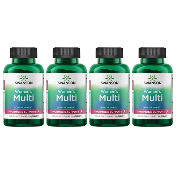 Swanson Women's Multi +Hormone Support 90 Tabs 4 Pack