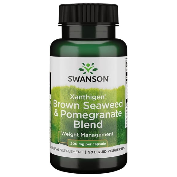 Swanson Xanthigen- Brown Seaweed & Pomegranate Blend- 200 Milligrams, 90 Liquid Veggie Caps