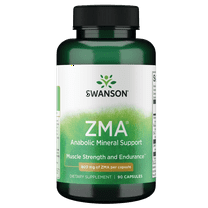 Swanson ZMA - Energy, Metabolism, and Muscle Recovery Support for Men and Women - Anabolic Mineral Support for Athletes Combining Zinc and Magnesium with Vitamin B6 - (90 Capsules, 800mg Each)
