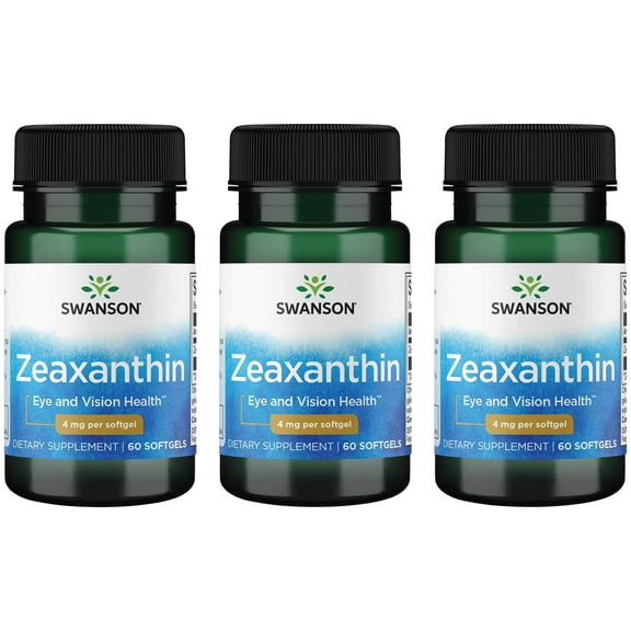 Swanson Zeaxanthin 4 mg 60 Sgels 3 Pack