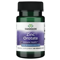 Swanson Zinc Orotate 10 Milligrams Elemental Zinc 60 Veg Capsules