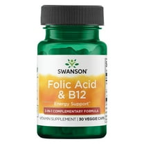 Swanson folic acid and vitamin b-12 30 Veggie Capsules