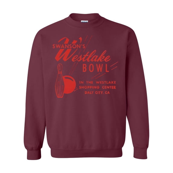 Swanson's Westlake Bowl Daly City CA Vintage Bowling Sweatshirt