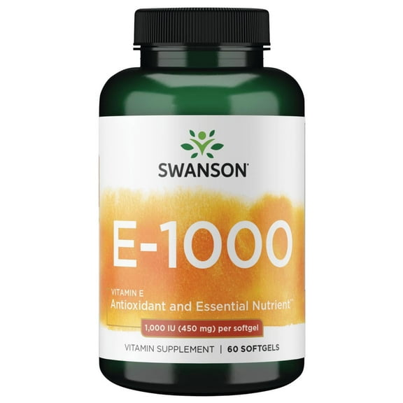 Swanson Vitamin E 1000 Iu 1000 Iu (450 Milligrams) 60 Sgels