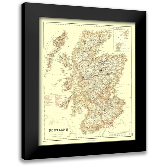 Swanston 15x18 Black Modern Framed Museum Art Print Titled - Scotland - Railways - Swanston