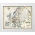 thumbnail image 1 of Swanston, G.H. 14x12 White Modern Wood Framed Museum Art Print Titled - Pastel Map of Europe, 1 of 4