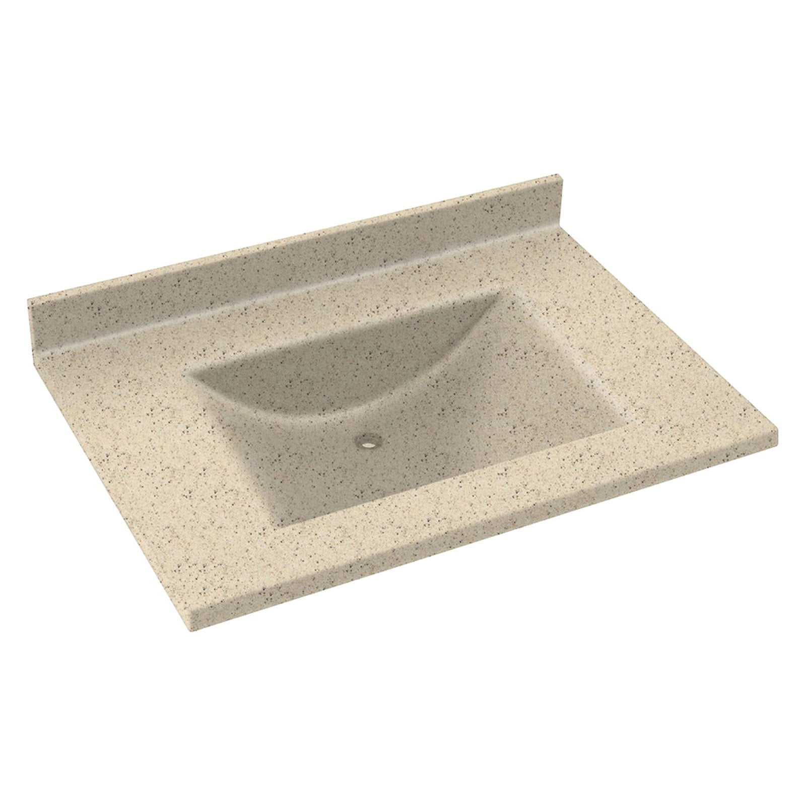 Swanstone 37W x 22D in. Contour Solid Surface Vanity Top