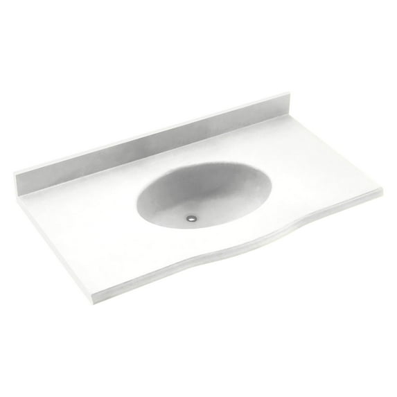Swanstone 49W x 22.5D in. Europa Solid Surface Vanity Top