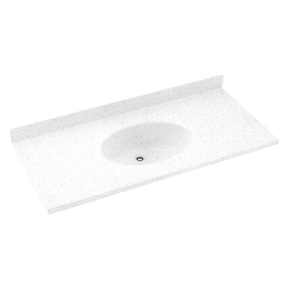 Swanstone 61W x 22.5D in. Chesapeake Solid Surface Vanity Top