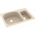 thumbnail image 1 of Swanstone KS03322LS.051-4 4-Hole Solid Surface Kitchen Sink, 33" x 22", Tahiti Sand, 1 of 1
