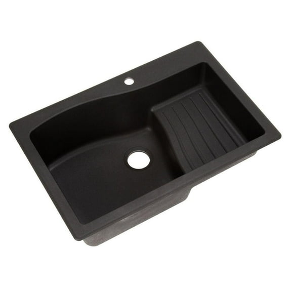 Swanstone QZAD-3322.077 33-Inch by 22-Inch Drop-In Ascend Bowl Kitchen Sink, ...