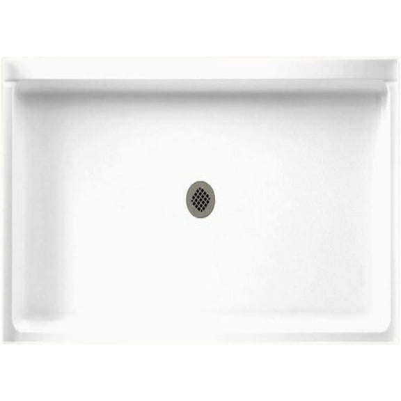 Swanstone R-3460-010 Veritek Center Drain Shower Base, 60" L x 34" H x 5.5" H, White 60" L x 34" H x 5.5" H White