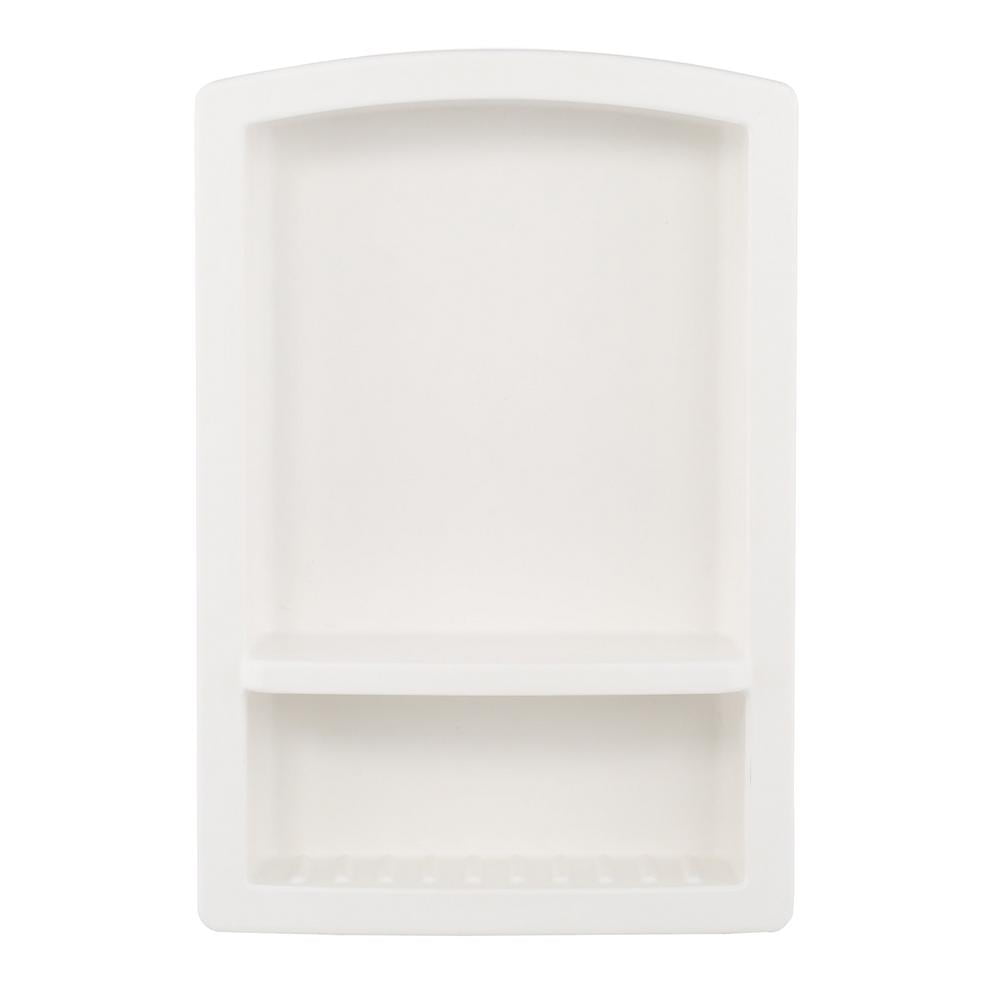 Swanstone RS2215010 Recessed Shampoo Shelf, White Finish