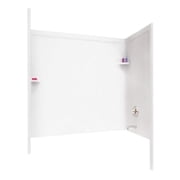 Swan SI00603. 010 33. 5 inch x 60 inch x 60 inch Easy Up Adhesive Tub Wall in White