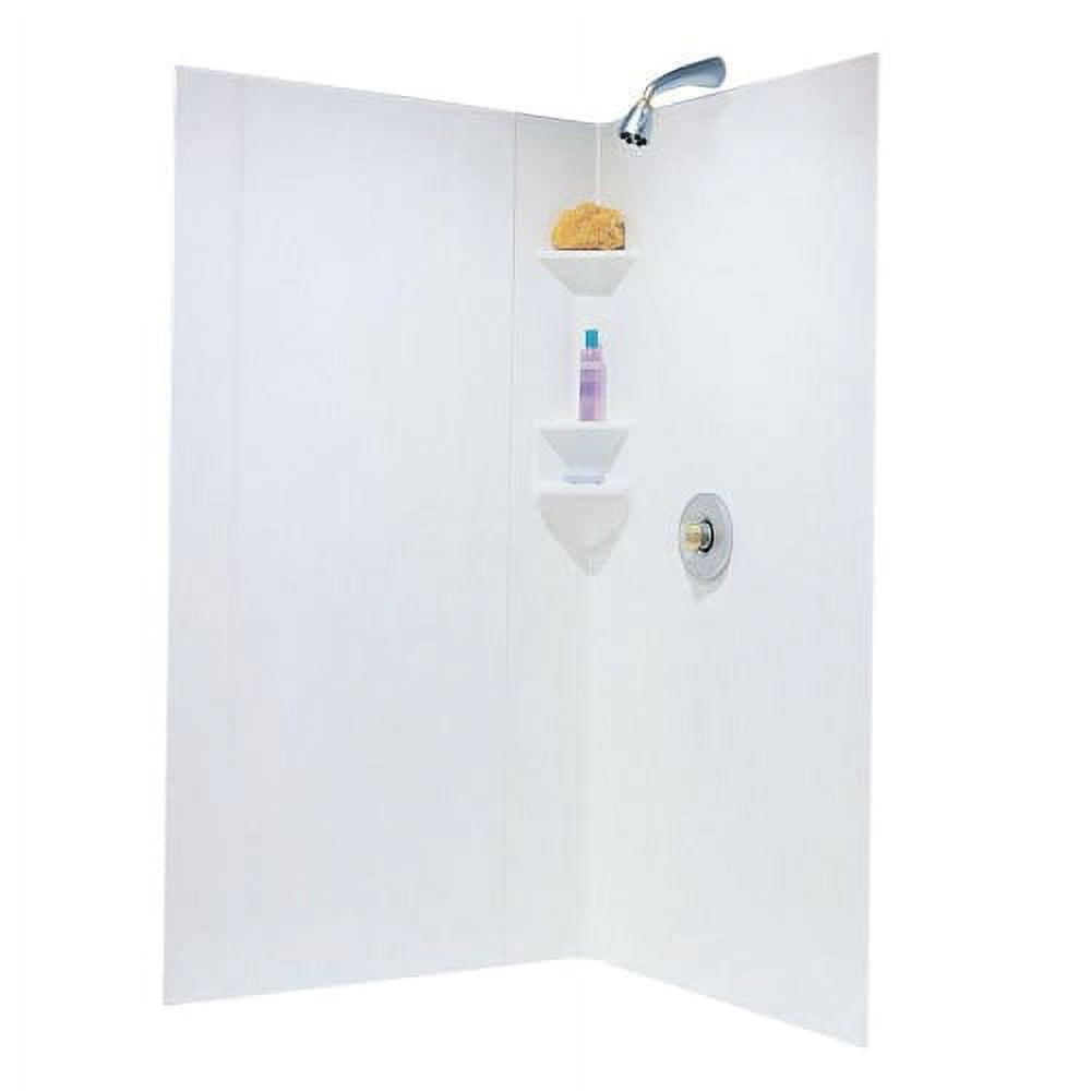 Swanstone SWNEODTF HighGloss NeoAngle Shower Wall Kit 35.5" to 38