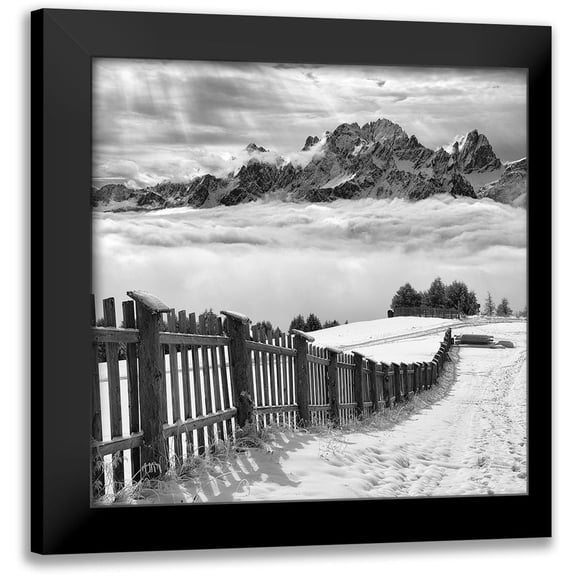 Swapnil 15x15 Black Modern Framed Museum Art Print Titled - Elements