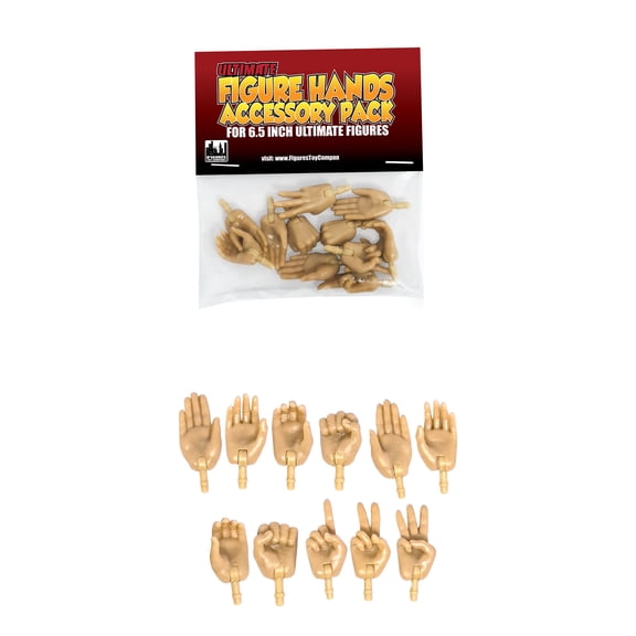 Swappable Hands Accessory Pack For Figures Toy Company Ultimate 6.5 Inch Action Figures: Flesh