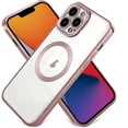 thumbnail image 1 of Swarich for iPhone 16 Pro Magnetic Clear Case with Camera Lens Protector Plating Luxury Case Compatible with MagSafe Soft TPU Shockproof Protective Phone Case for 16 Pro 6.3 Inch 2024,Rosegold, 1 of 6