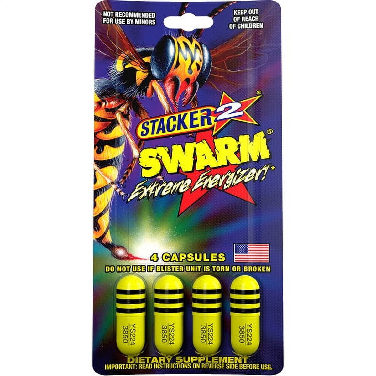 Swarm Extreme Energizer (Yellow) 4 Caps (Pack of 24)