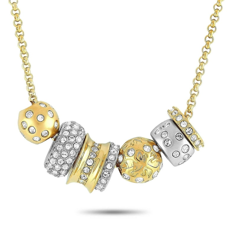 Swarovski 1093310 Gold Silver & Crystal Mix Kauri Necklace