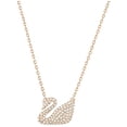 thumbnail image 1 of Swarovski 5121597 Women's Swan Crystal Rose Gold Plated Necklace, 1 of 4
