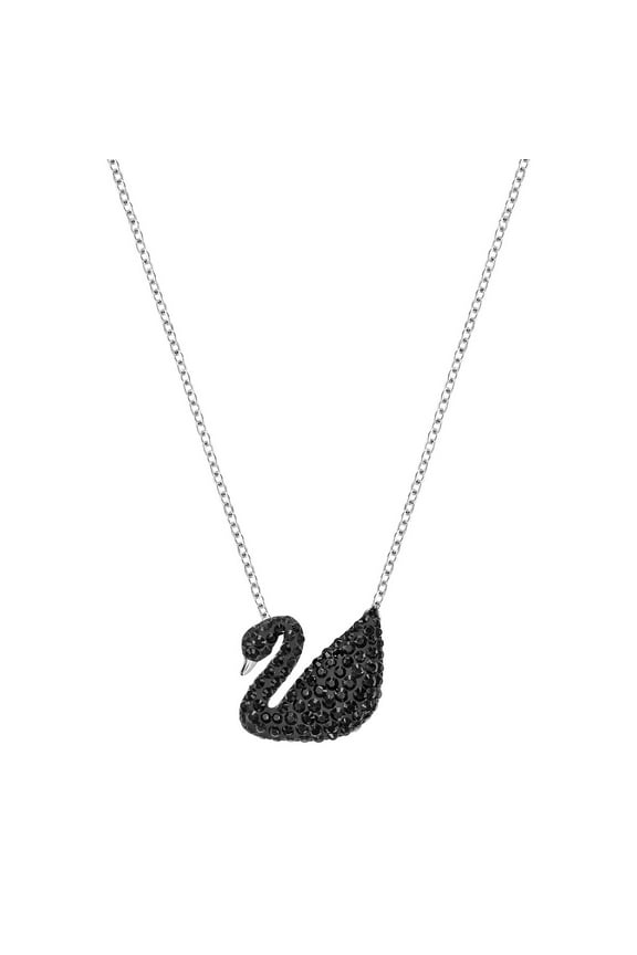 5347329 Women's Iconic Swan Black Rhodium Plated Pendant