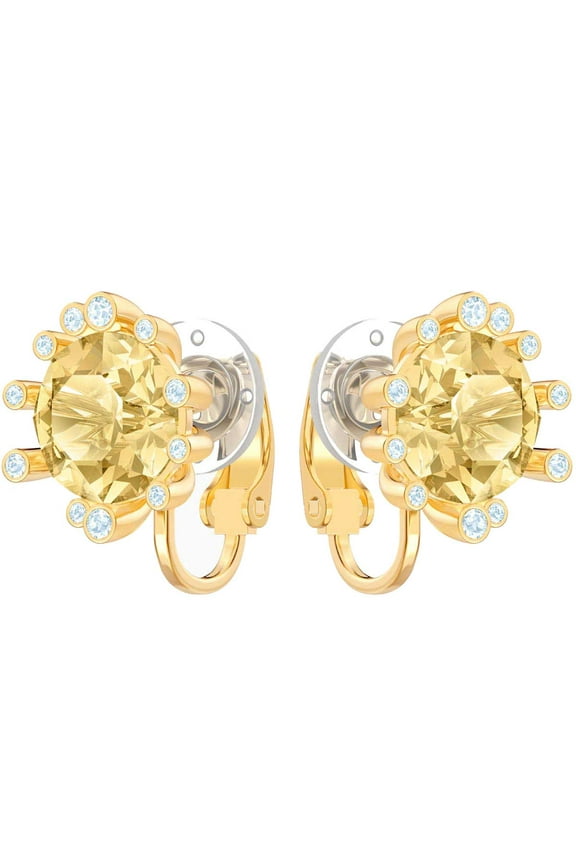 5485463 Women's Olive Gold Tone Plated Clip Earrings