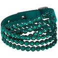 thumbnail image 1 of Swarovski 5511700 Women's Power Green Fabric Crystals Bracelet, 1 of 3