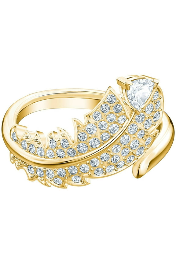 5515384 Women's Nice Gold Tone Crystal Motif Ring, Size 6.75
