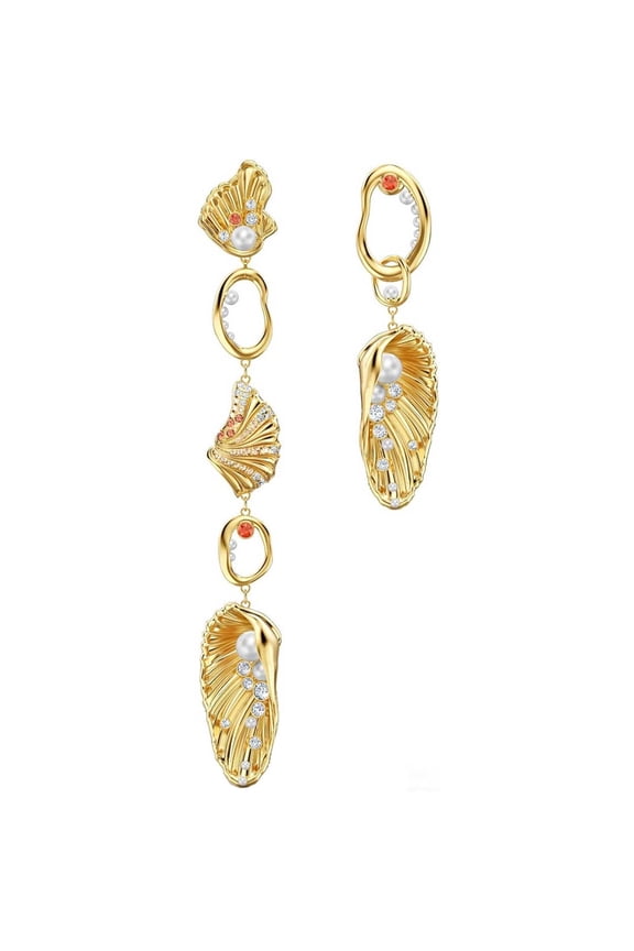 5520664 Women's Shell Angel Yellow Gold Plated Earrings