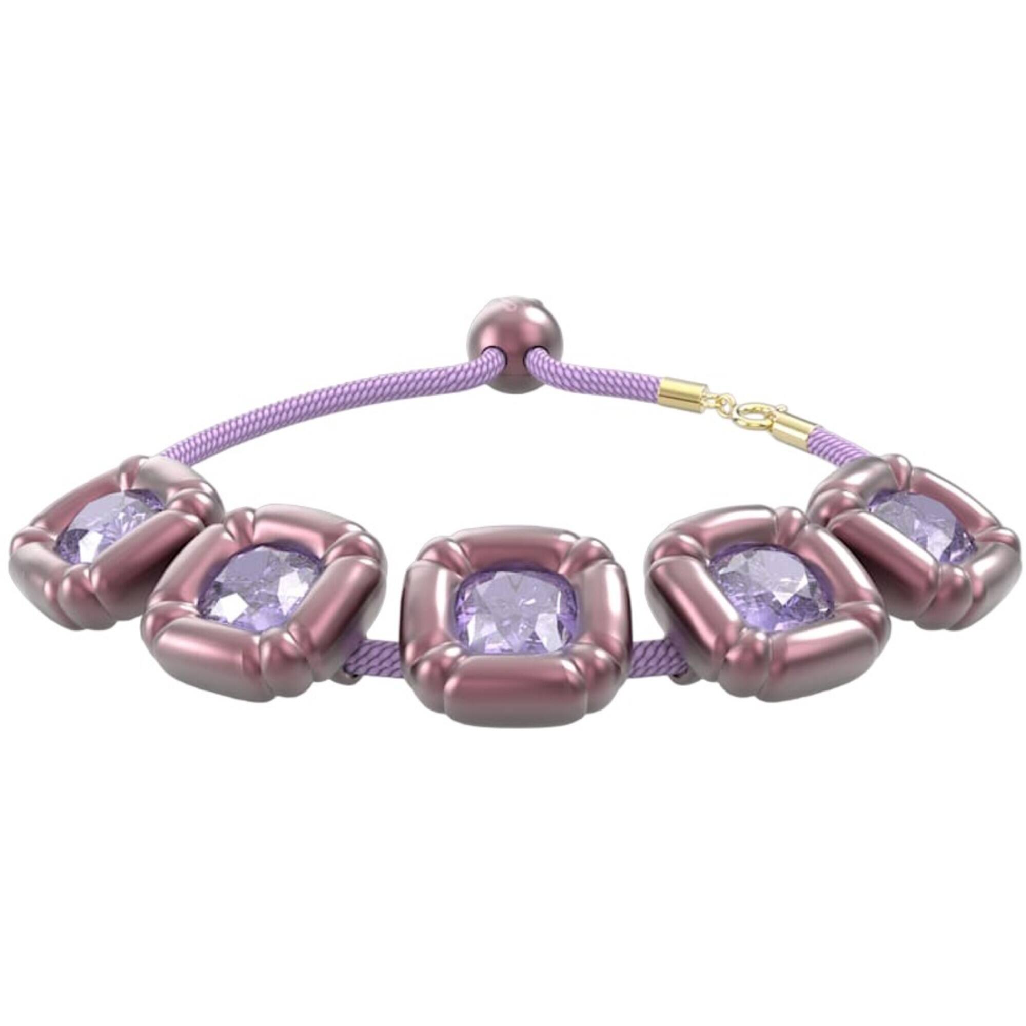 Swarovski 5613731 Women's Dulcis Cushion Cut Purple Stone Bracelet
