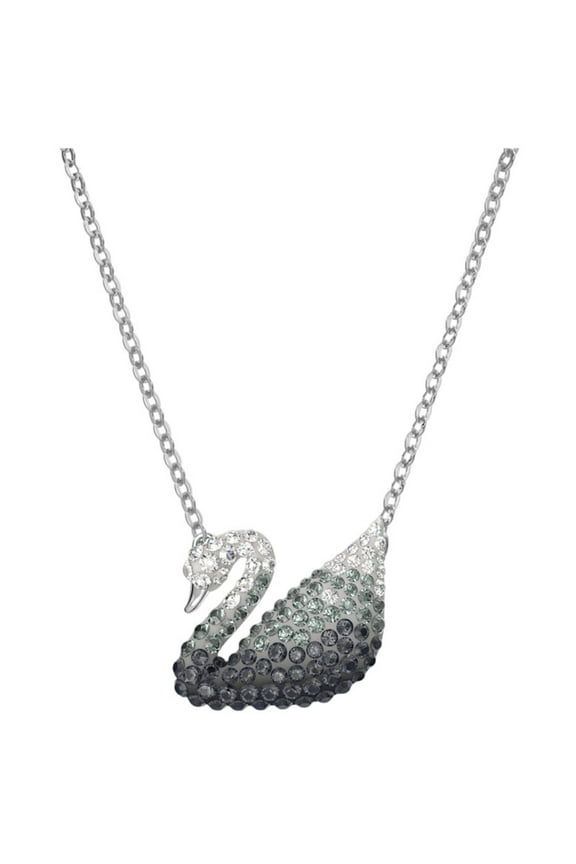 5614103 Women's Iconic Swan Grey Rhodium Plated Pendant