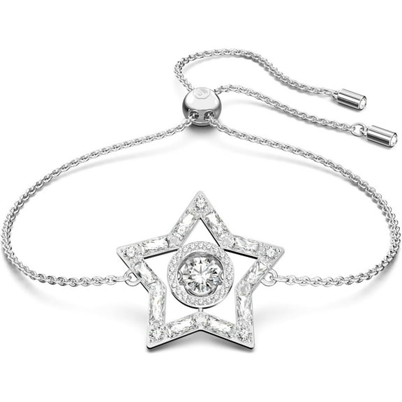 Swarovski 5617881 Women's Stella Rhodium Plated Star Bracelet