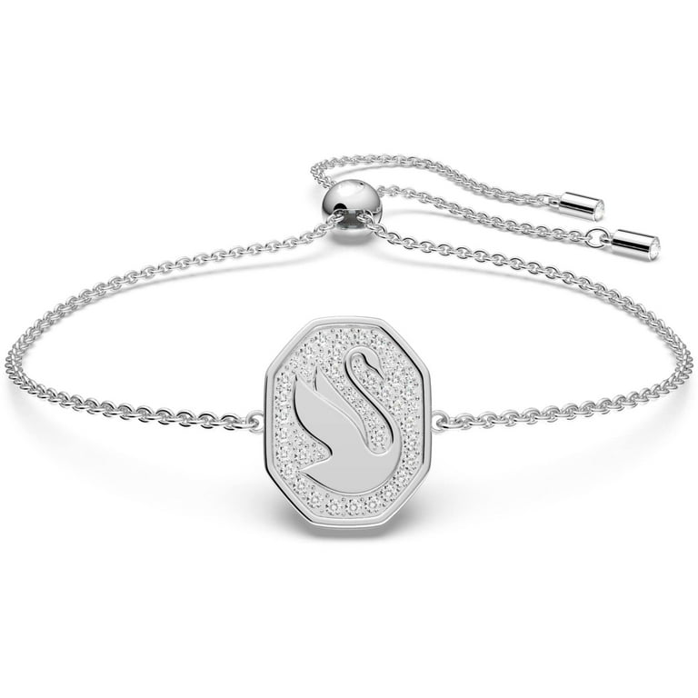 Swarovski 5621099 Women's Signum Swan Rhodium Plated Bracelet
