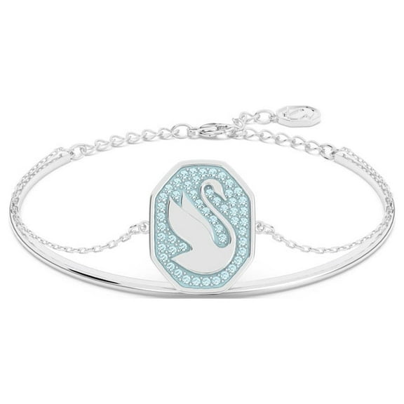 Swarovski 5628552 Women's Signum Swan Blue Crystal Bangle Bracelet