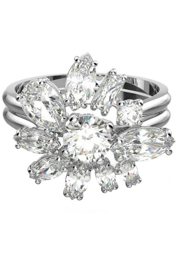5644661 Women's Gema Mixed Cuts Flower Ring, Size 58