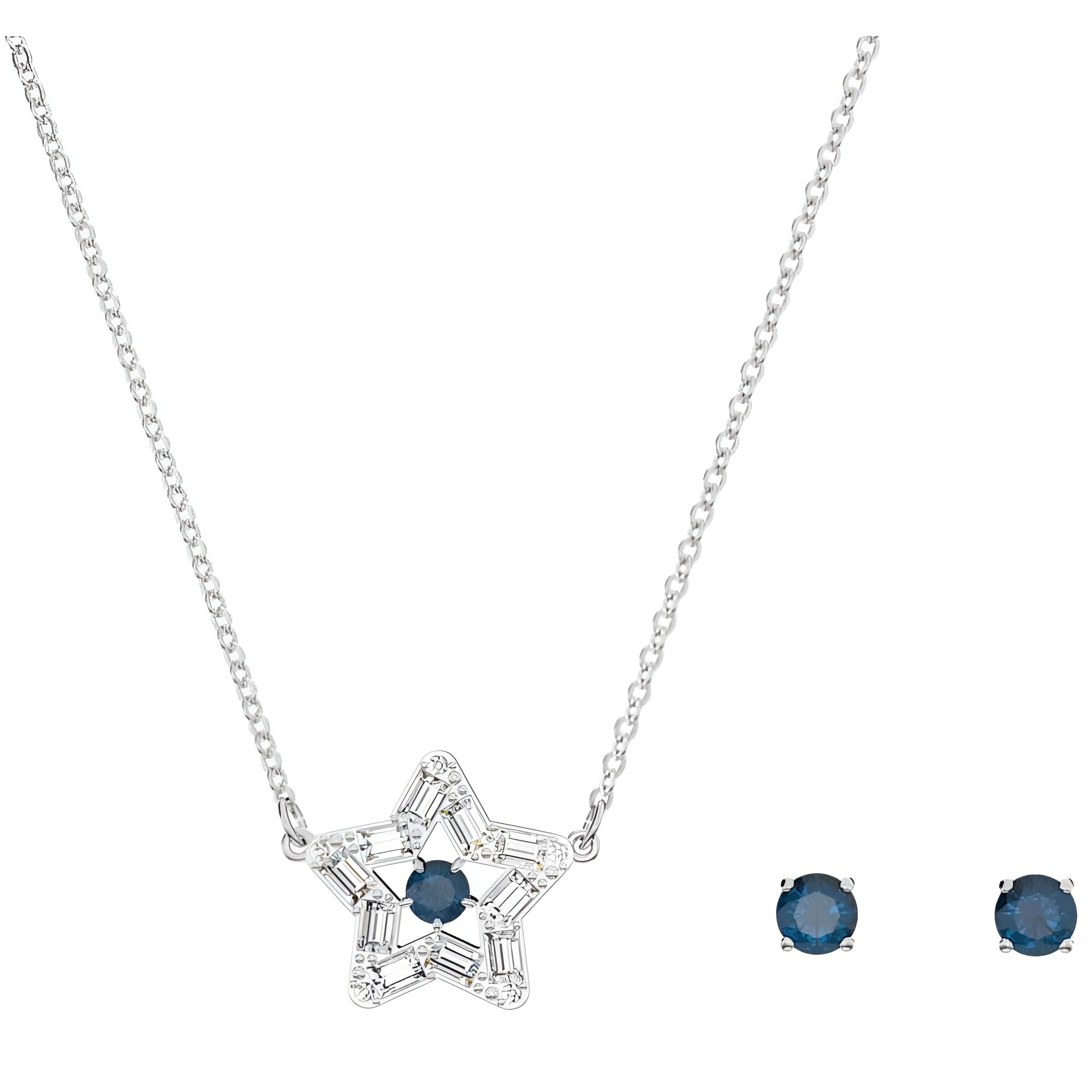 Swarovski 5646762 Women's Stella Star Rhodium Plated Jewelry Set