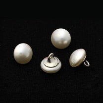 Swarovski 5817 Pearl Bridal Button with Shank (8mm/2-pcs/Crystal Cream Pearl)