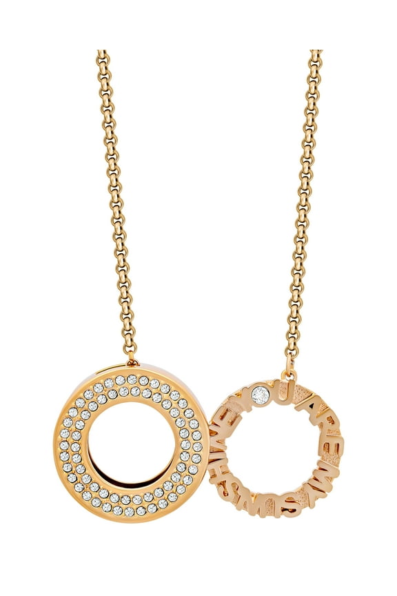 Admiration 18k Rose Gold-Plated Clear Crystal Pendant Necklace 5290144