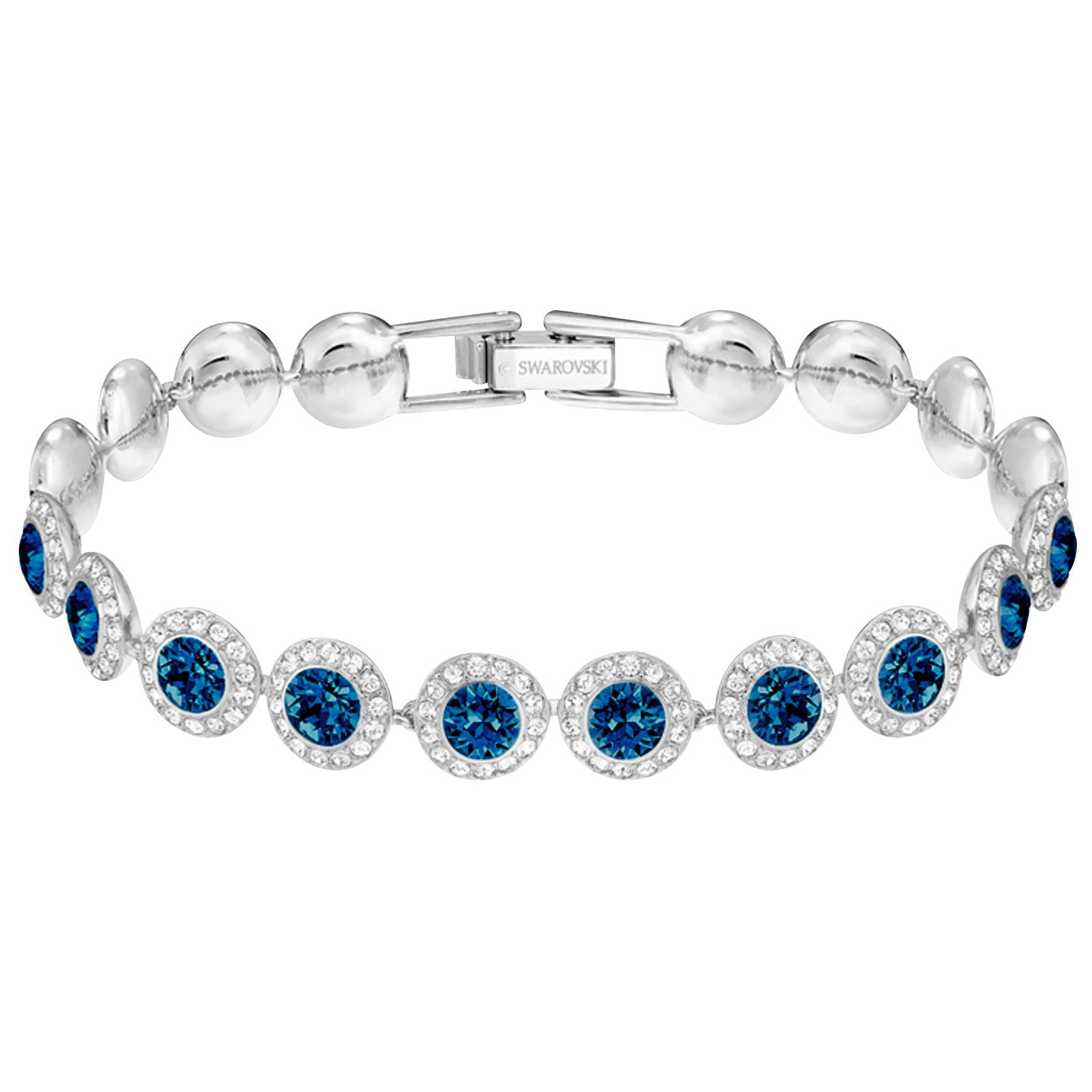 Swarovski Angelic Bracelet Blue Rhodium Plating Walmart
