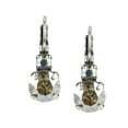thumbnail image 1 of Swarovski Antique Silver Handmade Golden Shadow Earrings with Crystal AB Accent Nickel Free&nbsp;, 1 of 1