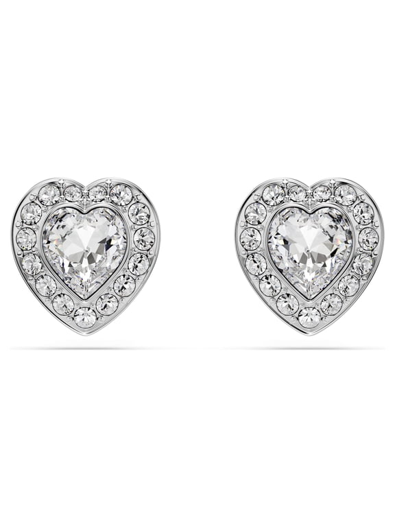 Ariana Grande x Swarovski Stud Earrings, Mixed Cuts, Heart Motif, White 5720859
