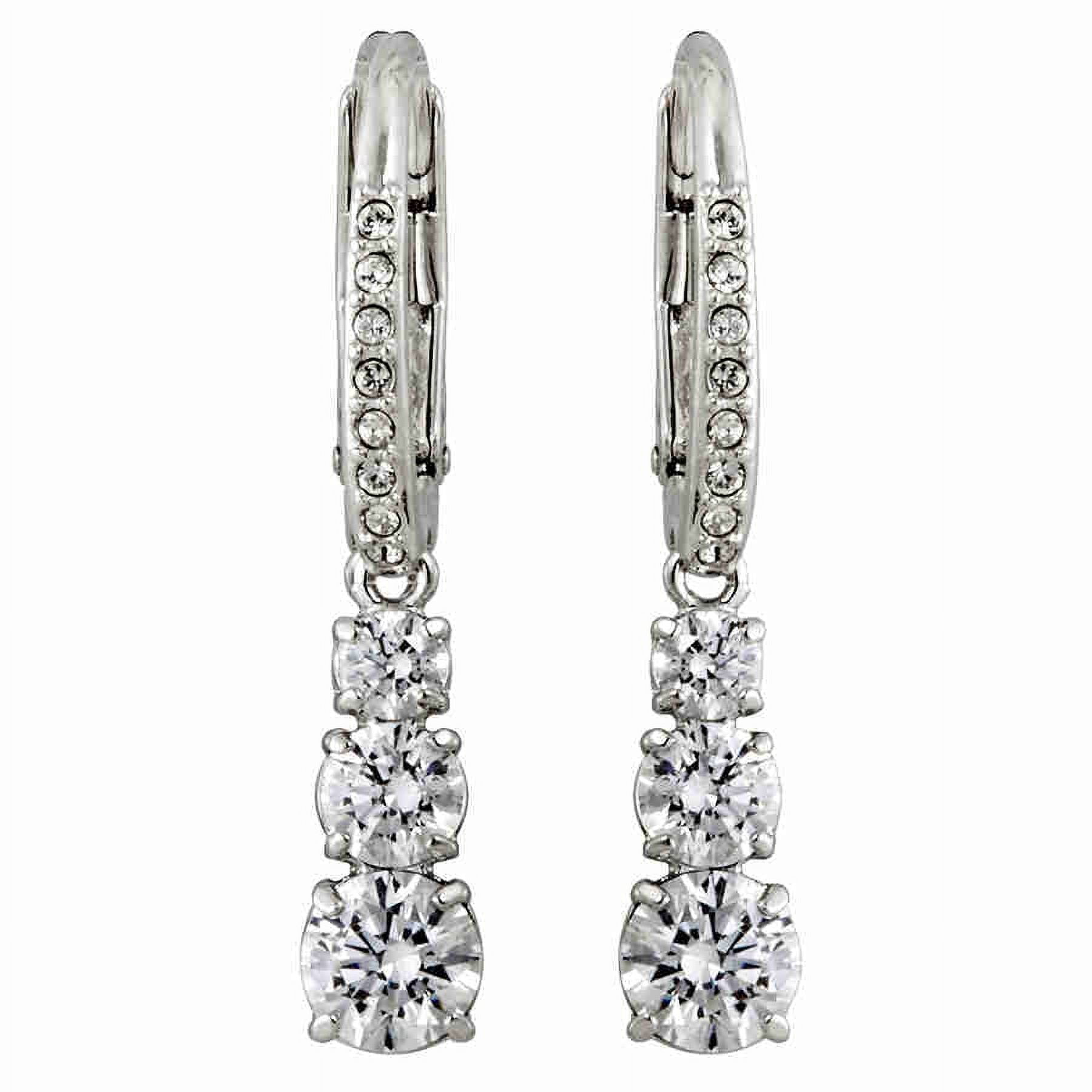 Amazon.com: Swarovski Attract Trilogy Round Pierced Earrings