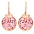 thumbnail image 1 of Swarovski Bella Pink Rose Gold-Tone Plated Roud Cut V Drop Earrings, 1 of 5