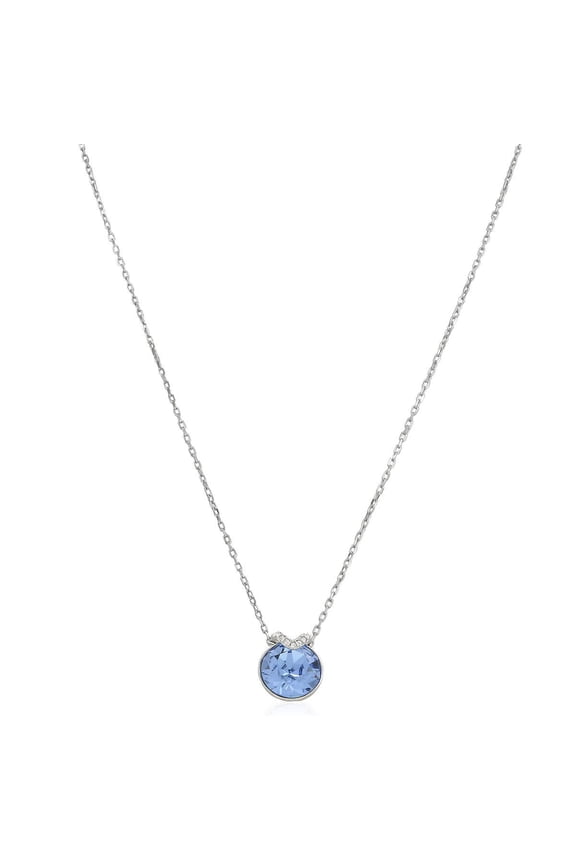 Bella Rhodium Plated V Pendant Necklace
