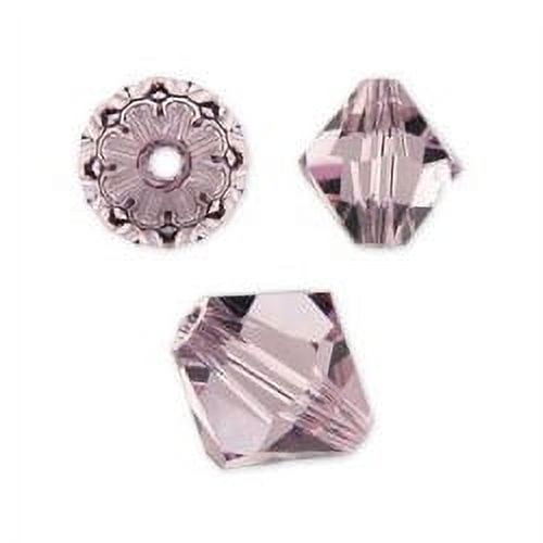 Swarovski Bicone Crystal Beads Item #5328/#5301 Lt. Amethyst Color 4mm Size - 72 Pieces