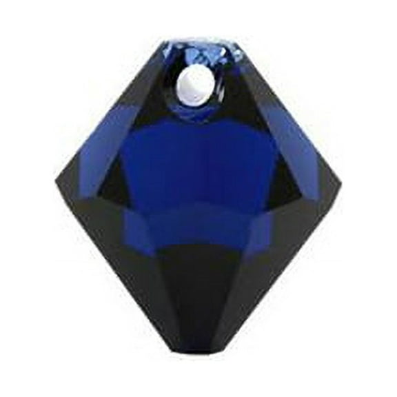 Swarovski Bicone Drop Top Drill Crystal Beads Item #6301 Dark Sapphire Color 6mm Size - 12 Pieces