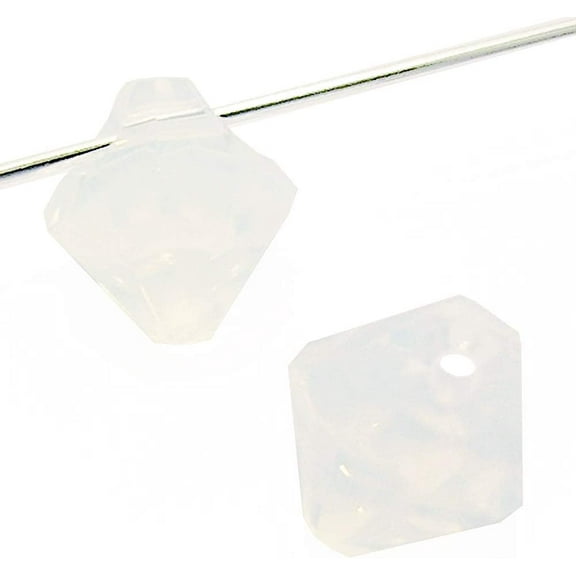 Swarovski Bicone Drop Top Drill Crystal Beads Item #6301 White Opal Color 8mm Size - 12 Pieces